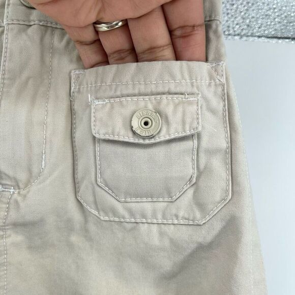 High Sierra Girls Y2K Khaki Cargo Skirt Size 5 Ruched Sides Drawstring Cotton - Picture 4 of 14